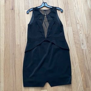 Black Plunging Neck Cocktail Dress - Keepsake